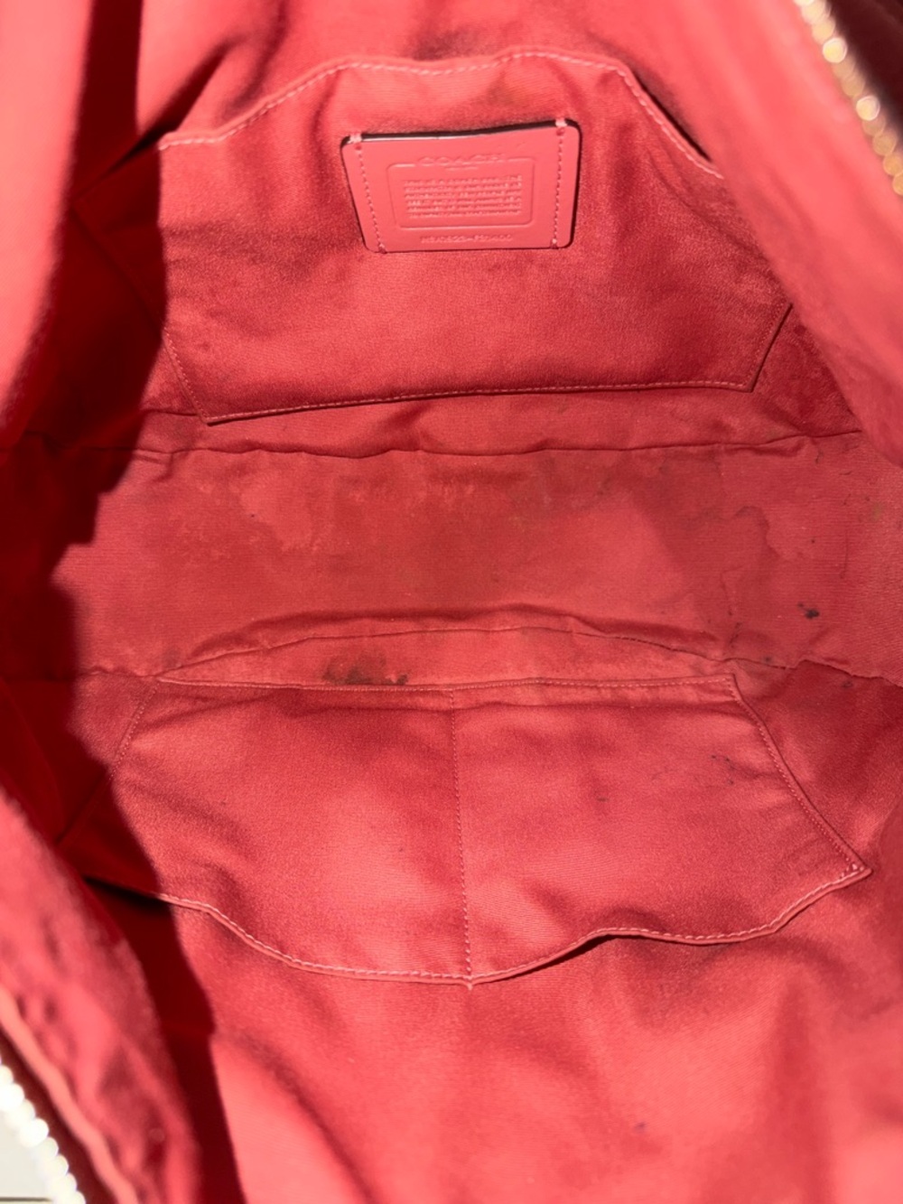 Coach Coral Pink Pebbled Leather Hobo Bag - Picture 14 of 15